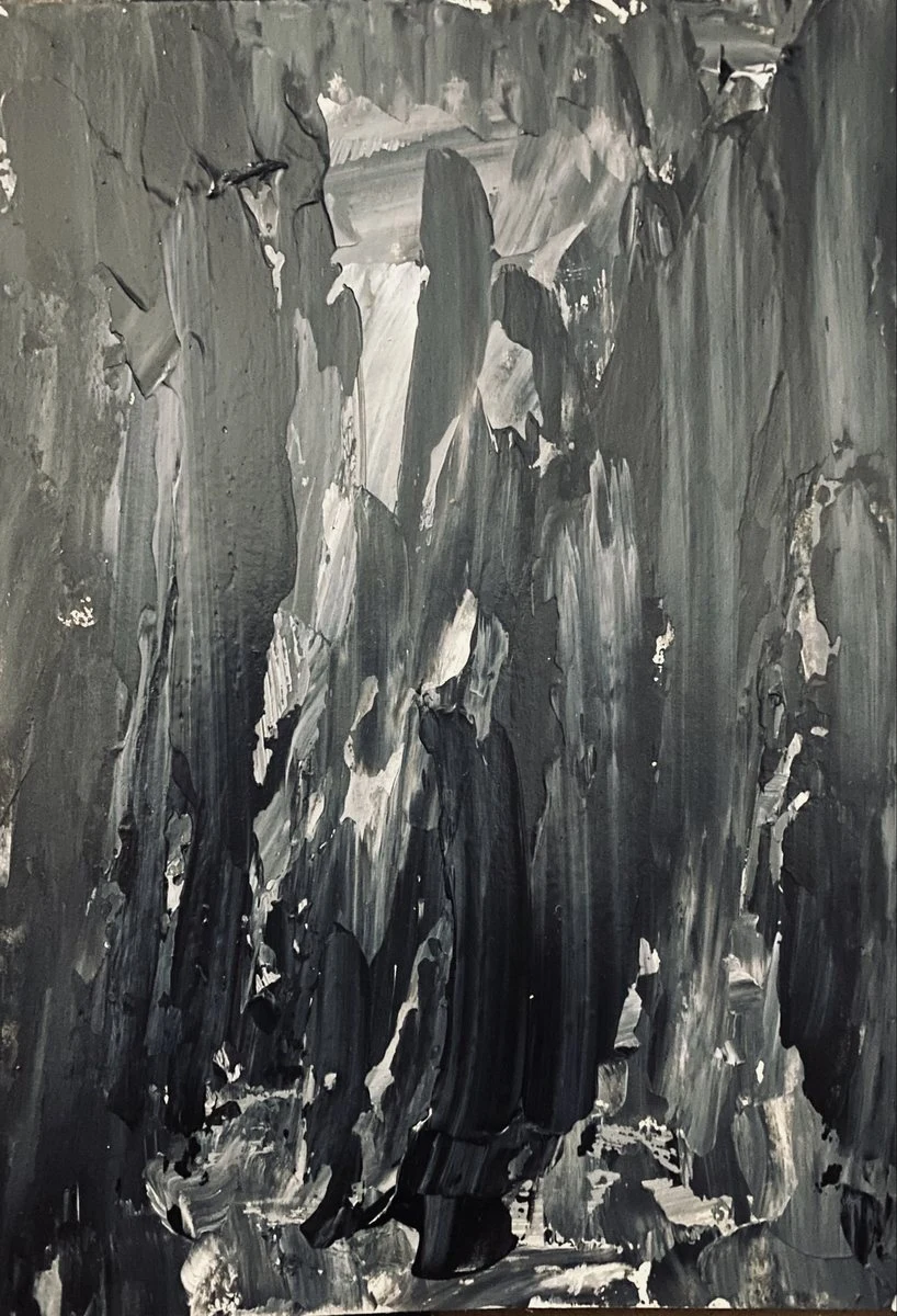 alte╠üration me╠ütaphysuqe (2) — Acrylique sur papier — 15 × 23 cm ou 50 × 65 cm — à confirmer œuvre par œuvre