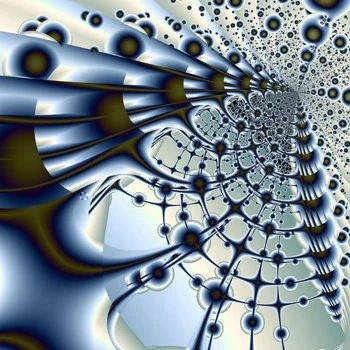 fractal 12 — Photographie · Encadrée — 70 × 70 cm — encadrée